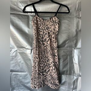 Leopard print body con dress